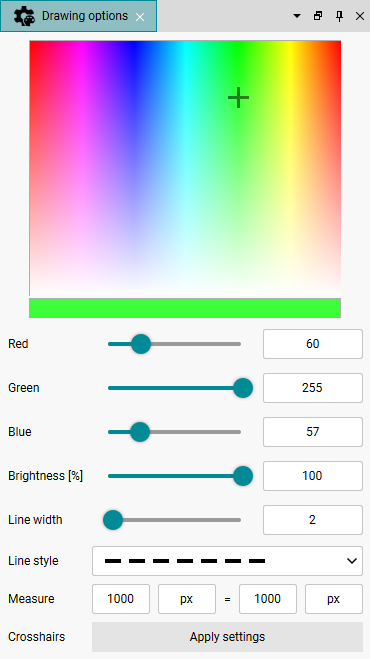 Fig. 257: Dialog for the drawing options