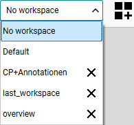 Fig. 267: Create and select workspaces