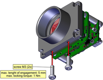Fig. 356: Mounting via front (1)