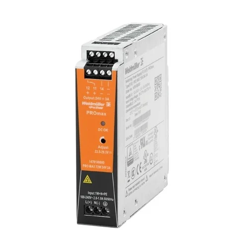 Weidmuller PRO MAX 72W 24V 3A DIN Rail Power Supply
