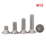 304 Hex Socket Flat Head Cap Screws - M12