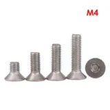 304 Hex Socket Flat Head Cap Screws - M4