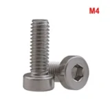 304 Hex Socket Extra Low Head Cap Screws - M4