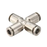 Trachea Quick Plug Four-Way Joint Full Copper Nickel-Plated PZA-6 / 8mm / 10/12/14/16